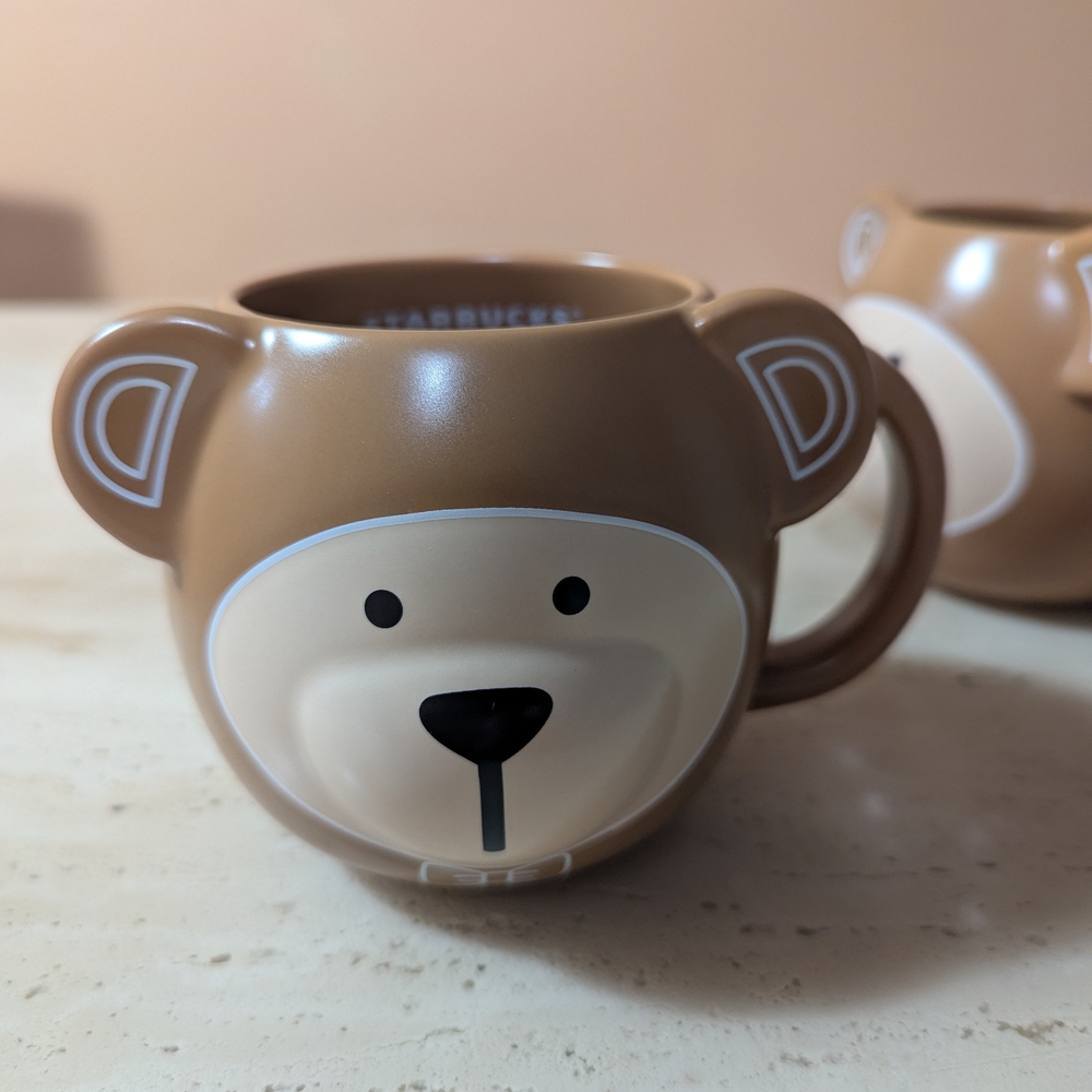 Starbucks Brown Bear Face Mug